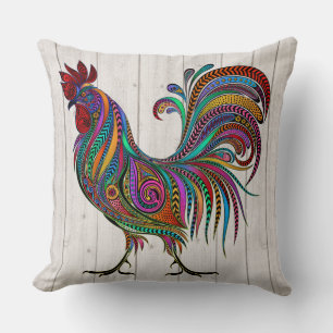 The Resplendent Rooster Pillow #2 See Back