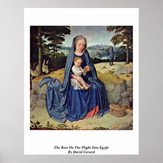 The Rest On The Flight Into Egypt By David Gerard Poster