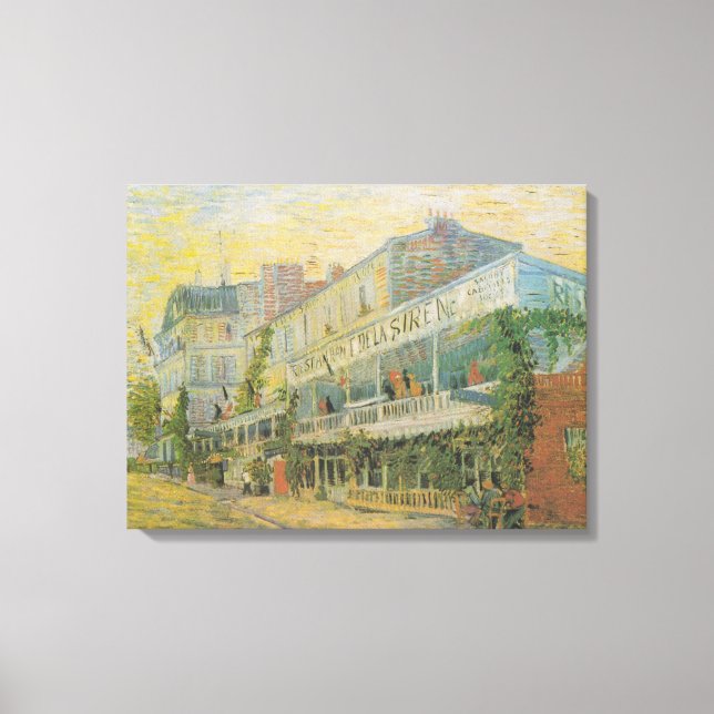The Restaurant de la Sirene at Asnieres - van Gogh Canvas Print (Front)