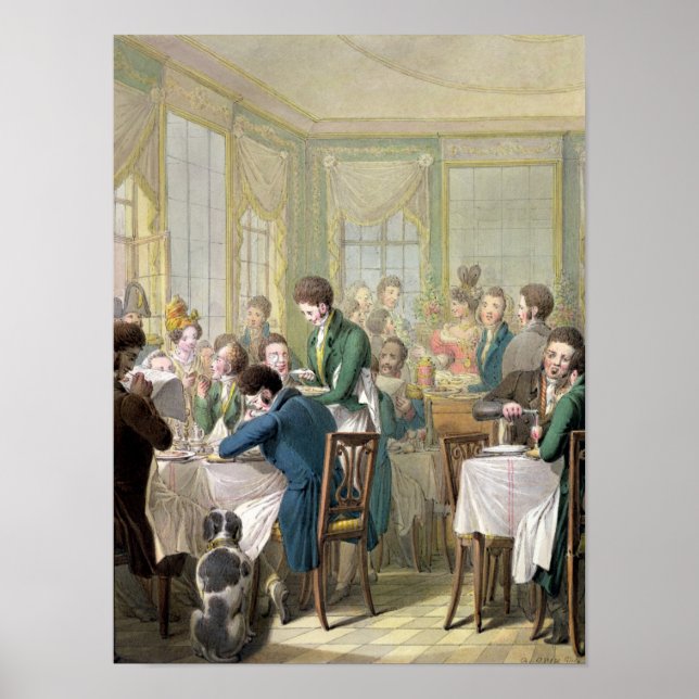 The Restaurant in the Palais Royal, 1831 Poster (Front)