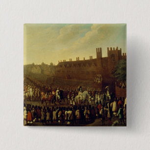 The Restoration of Charles II at Whitehall 15 Cm Square Badge