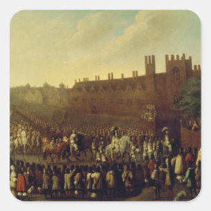 The Restoration of Charles II  at Whitehall Square Sticker