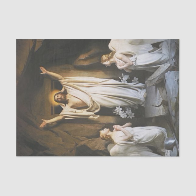 The Resurrection by Carl Bloch, Religious Art Tissue Paper (Front)