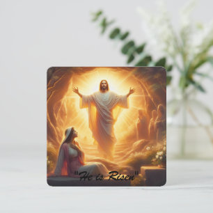 The Resurrection Light: Jesus Christ Rises Holiday Card