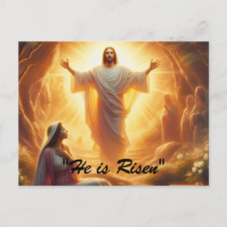 The Resurrection Light: Jesus Christ Rises Holiday Postcard