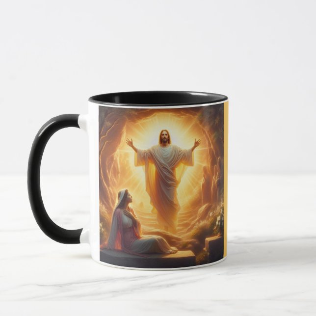 The Resurrection Light: Jesus Christ Rises Mug (Left)