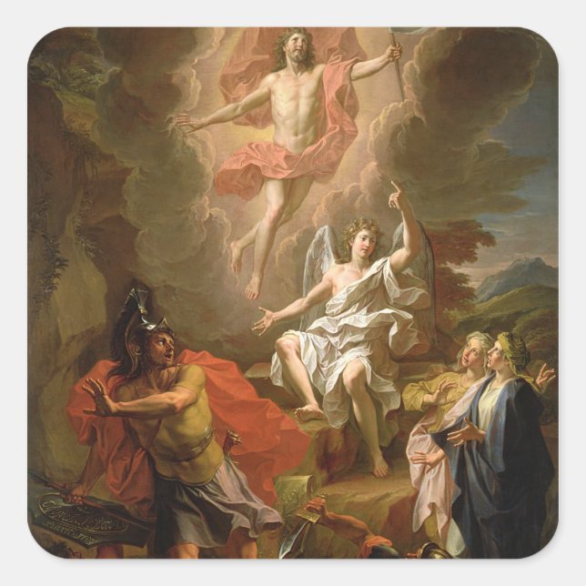 The Resurrection of Christ, 1700 Square Sticker (Front)