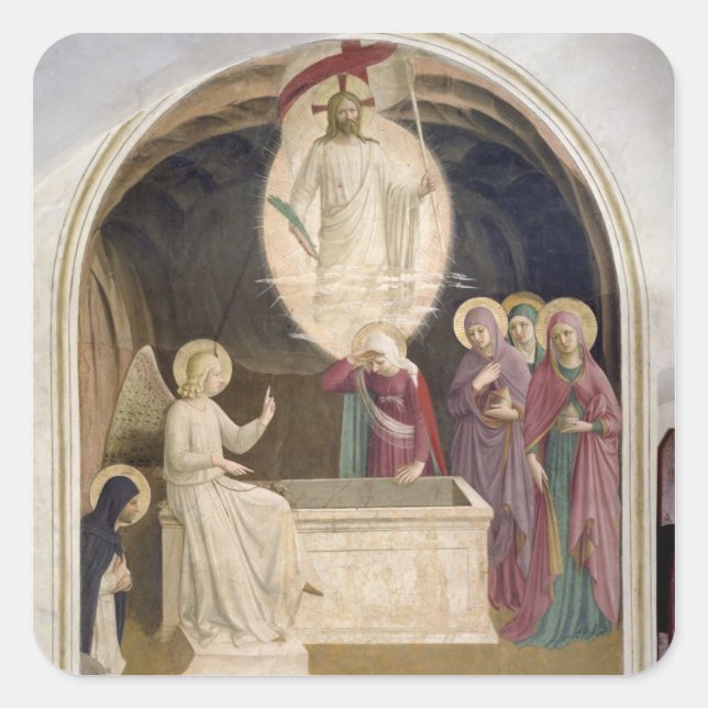 The Resurrection of Christ and the Pious Women at Square Sticker (Front)