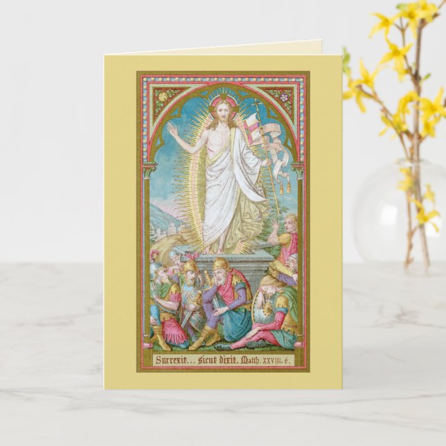 The Resurrection of Christ Jesus (SAU 041) Card (Yellow Flower)