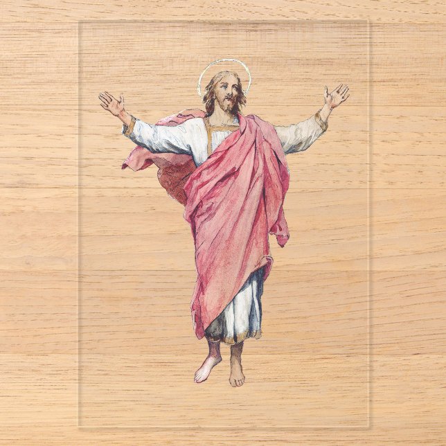 The Resurrection of Christ Sacred Masterpiece  Acrylic Invitations (Front)