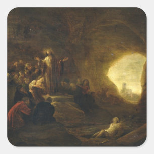 The Resurrection of Lazarus 2 Square Sticker