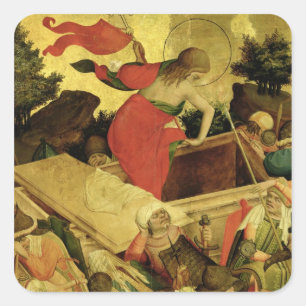 The Resurrection, panel from St. Thomas Altar Square Sticker