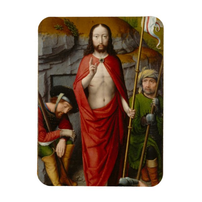 The Resurrection, with the Pilgrims of Emmaus Magnet (Vertical)