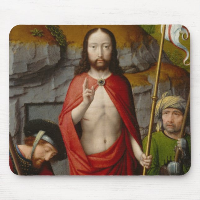 The Resurrection, with the Pilgrims of Emmaus Mouse Mat (Front)
