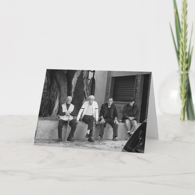 The Retired Sicilian Men Blank Card (Front)