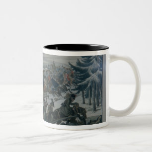 The retreat of the French army from Moscow Two-Tone Coffee Mug