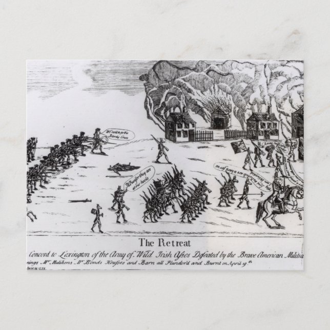 The Retreat, published 1775 Postcard (Front)