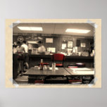 The Retro Diner Poster<br><div class="desc">This Diner Poster is an original photo with a digital art retro design. Great for a kitchen,  dining room or a gift for a diner owner.</div>