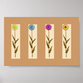 The Retro Flowers Poster