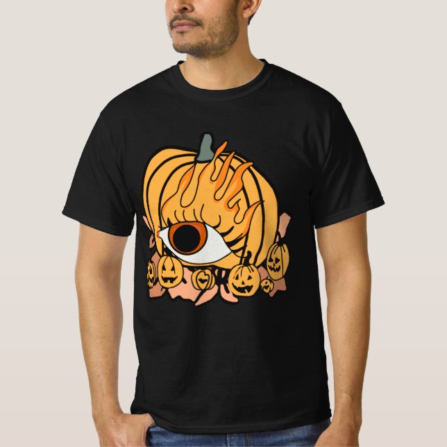 The Retro Pumpkin Flamed Eye T-Shirt (Front)