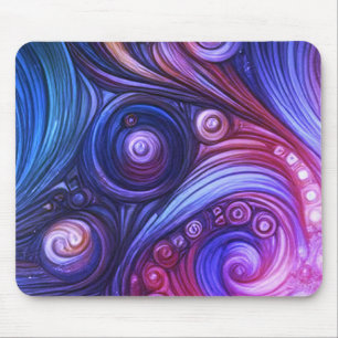 The Retro Purple Paisley Laptop, Desktop Computer Mouse Mat