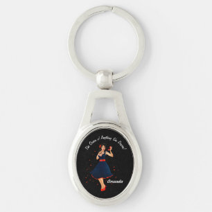 The Retro Queen of Anything She Desires. Editable. Key Ring
