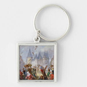 The Return of St. Louis  and Blanche of Castille Key Ring