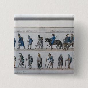 The return of the defeated French army from 15 Cm Square Badge