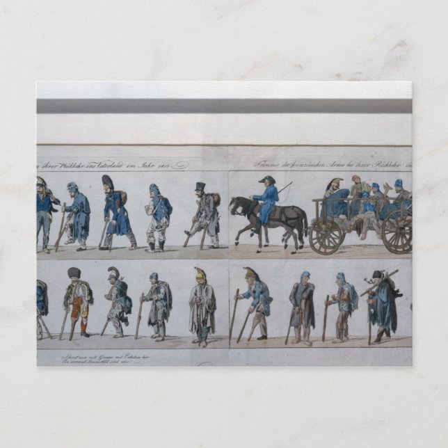The return of the defeated French army from Postcard (Front)