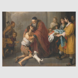 The Return of the Prodigal Son, 1670 by Murillo  Tissue Paper