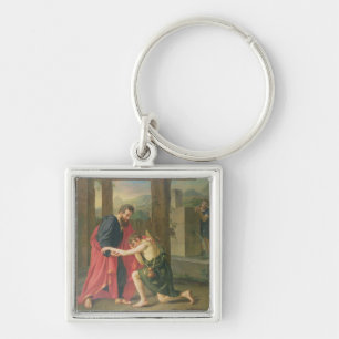 The Return of the Prodigal Son, 1823 (oil in canva Key Ring
