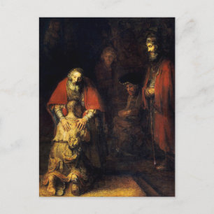 The Return of the Prodigal Son, Inspirational Postcard