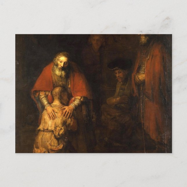 The Return of the Prodigal Son Painting Rembrant Postcard (Front)