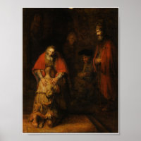 The Return of the Prodigal Son Vintage Art Poster