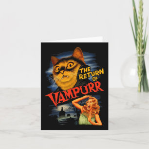 The Return Of Vampurr Funny Cat  Card