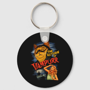 The Return Of Vampurr Funny Cat  Key Ring