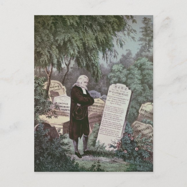 The Rev. John Wesley visiting his mother's grave Postcard (Front)