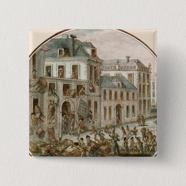 The Reveillon Riot of April, 1789 15 Cm Square Badge (Front)