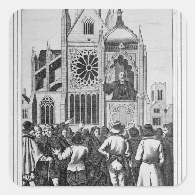The Reverend Dr. Shaw Preaching Square Sticker (Front)