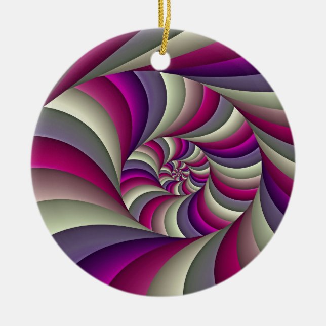 The reversable coil ceramic tree decoration (Front)