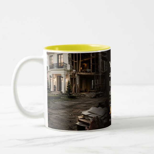 The Reverse Side Book Quote Two-Tone Coffee Mug (Left)