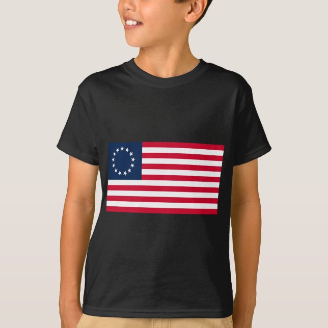 The Revolutionary War Betsy Ross Flag T-Shirt (Front)