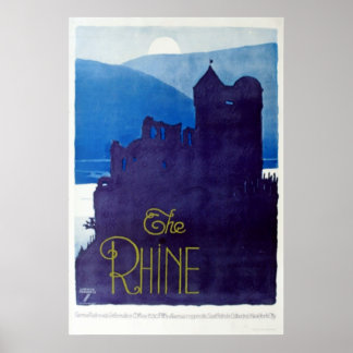 The Rhine | Vintage Germany Travel Poster