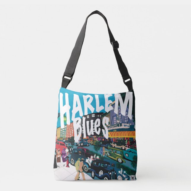 The Rhythm of Harlem Blues Crossbody Bag (Front)