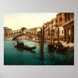 The Rialto Bridge Venice Italy Grand Canal Poster