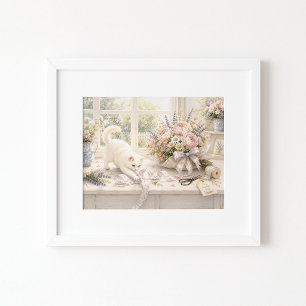 The Ribbon Thief Watercolor Art Print