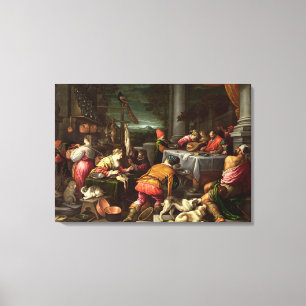 The Rich Man and Lazarus, 1590-95 Canvas Print