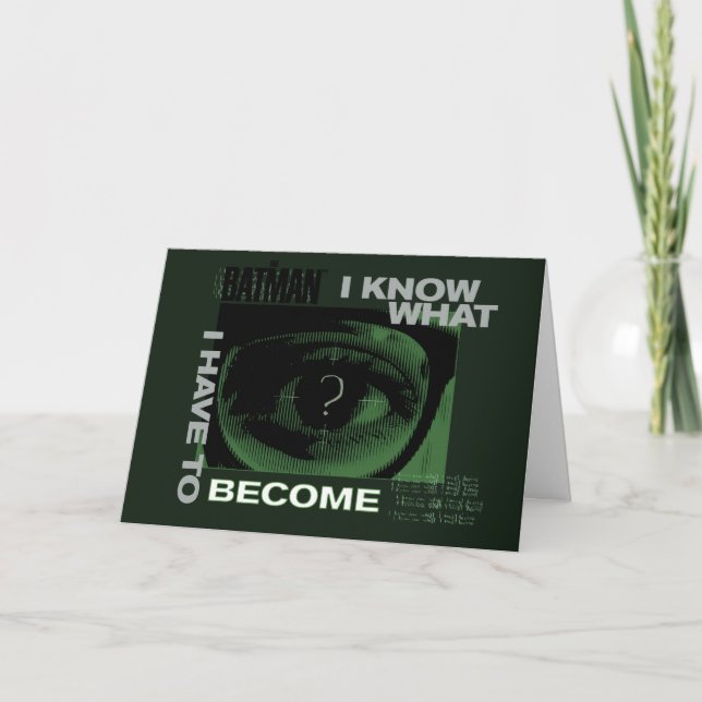 The Riddler "I Know What I Have To Become" Card (Front)