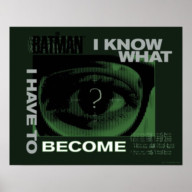 The Riddler "I Know What I Have To Become" Poster (Front)