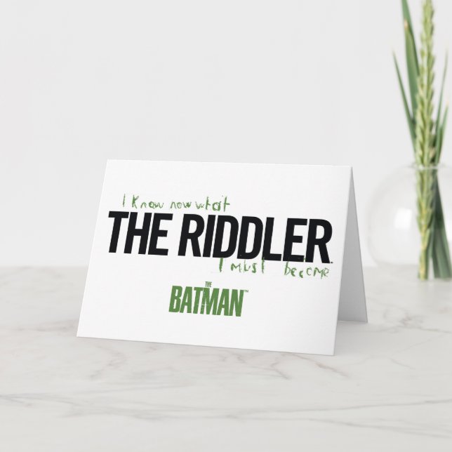 The Riddler - I Know What I Must Become Card (Front)
